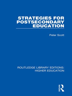 cover image of Strategies for Postsecondary Education